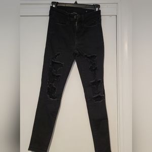 American Eagle 2 Short Black Distressed Jeans.